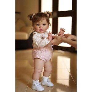 ❤️ 26 Inch Baby Girl Doll ‎Vinyl Soft Cuddly Body Realistic Reborn